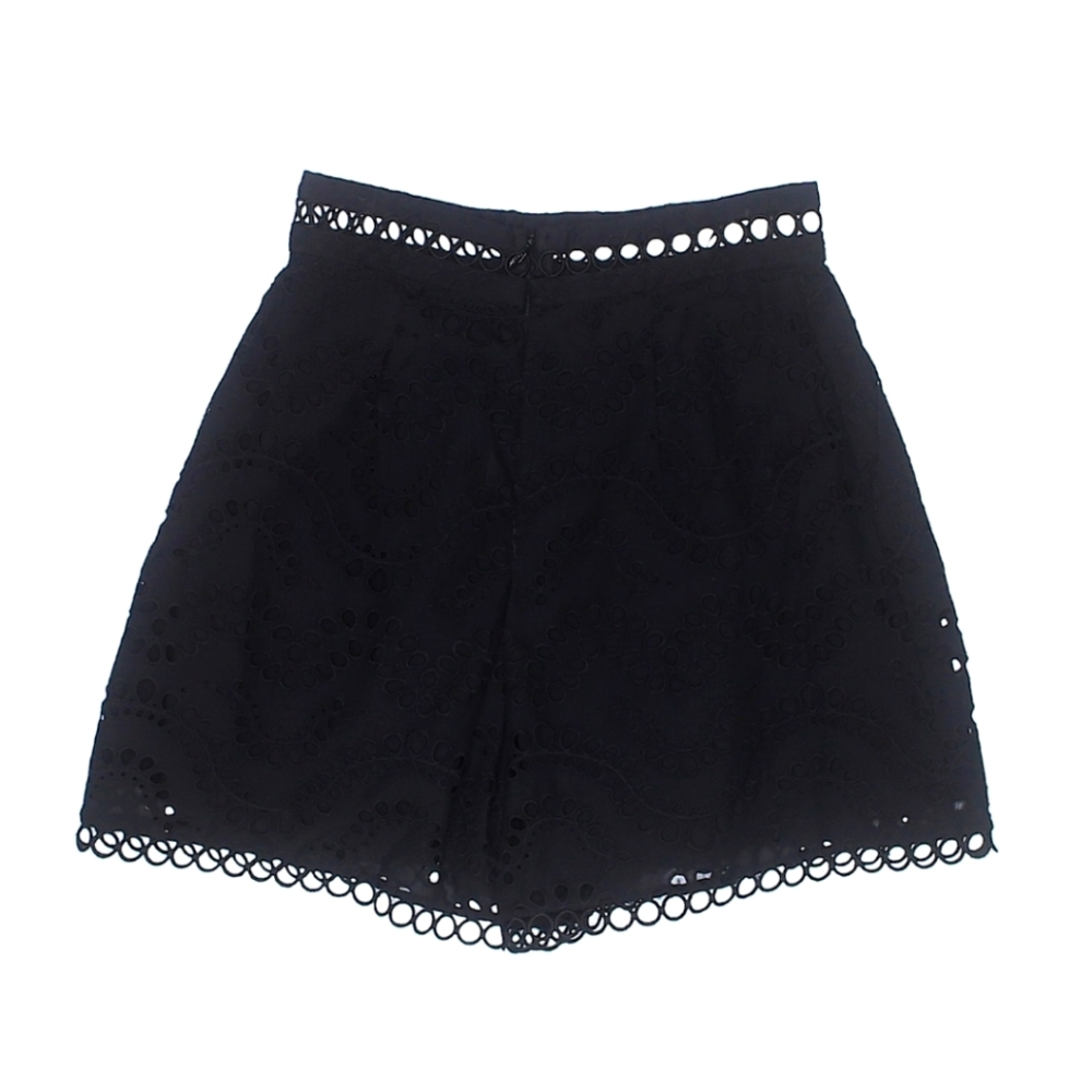 Zimmermann Black Eyelet Shorts